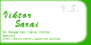 viktor sarai business card
